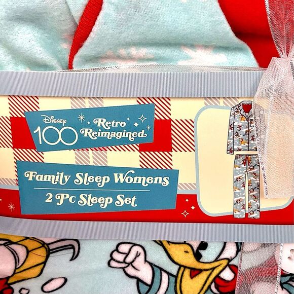 Disney Flannel Pajama Set Mickey Mouse & Friends 2 Pc Ladies Sz Small NWT Retro - Picture 3 of 4